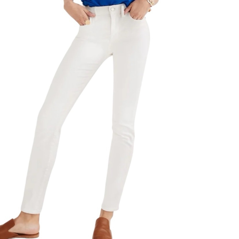 Madewell white skinny jeans